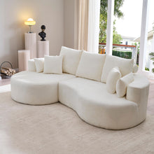 Load image into Gallery viewer, 2 Piece Fabric Cloud Curved Sectional Sofa With Chaise For Living Room
