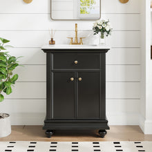 Load image into Gallery viewer, Modern Bathroom Vanity With Tip-Out Drawer And Soft-Close Hinges
