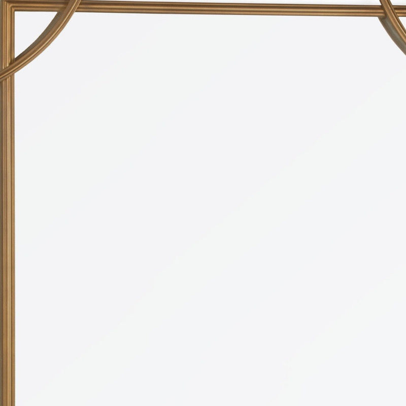 40" Metal Geo Scallop Accent Mirror - Gold