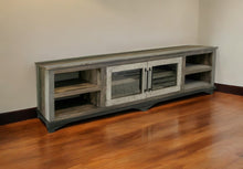 Load image into Gallery viewer, Cabinet Enclosed Storage, Distressed TV Stand Wooden - Brown
