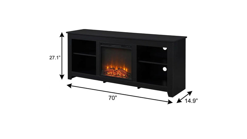 Fireplace TV Stand With Fireplace (734202) - Black