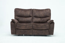 Load image into Gallery viewer, Microfiber Manual Reclining Love Seat - Dark Brown
