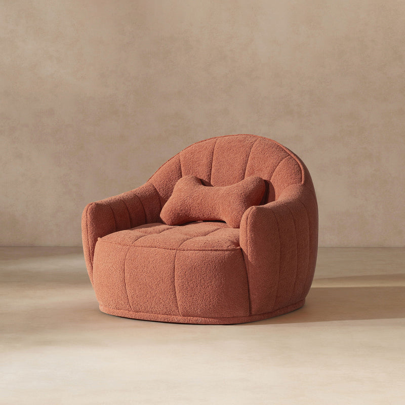 Louie - Dog Sofa Bed With Bone Pillow - Orange