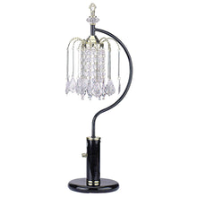Load image into Gallery viewer, Metal Faux Crystal Chandelier Table Lamp - Black And Gold
