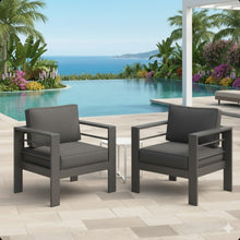 Load image into Gallery viewer, Modern All-Weather Patio Armchairs With Thick Cushions (Set of 2)
