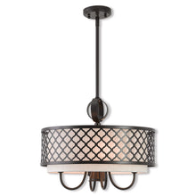 Load image into Gallery viewer, 18" Five Light Dimmable Chandelier With Shades - Bronze

