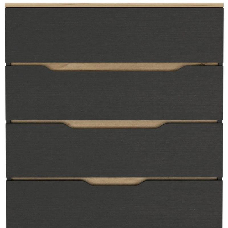 Four Drawer Dresser - Natural And Black