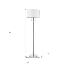 Load image into Gallery viewer, Traditional Shaped Floor Lamp With White Empire Shade - Chrome
