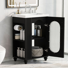 Load image into Gallery viewer, Modern Bathroom Vanity With Sink, Adjustable 2 Tier Shelf

