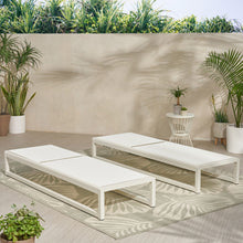 Load image into Gallery viewer, Outdoor Nylon Mesh Chaise Lounge, (Set of 2)
