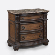 Load image into Gallery viewer, 3 Drawers Nightstand - Brown / Cherry

