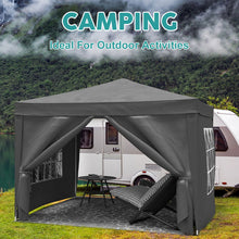 Load image into Gallery viewer, 10'X10' Folding Canopy With 4 Removable Sidewalls Outdoor Event Shelter UPF 50+ Gazebo Portable Tents For Parties Beach Camping Wedding Ez Pop Up Canopy 4 Pieces Weight Bag + Carry Bag
