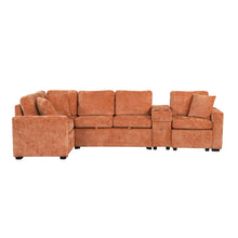 Load image into Gallery viewer, Modular L-Shaped Sectional Sofa Bed With Pull-Out Sleeper, Cup Holders, And Storage
