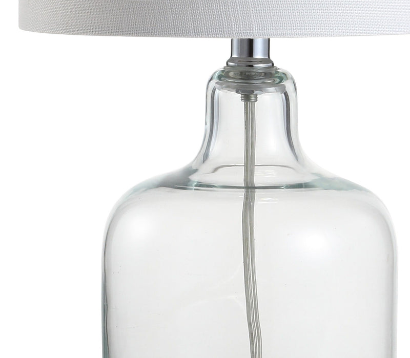 19" Novelty Table Lamp With Drum Shade - Clear