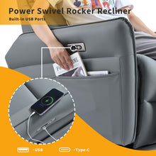 Load image into Gallery viewer, 270° Power Swivel Rocker Glider Recliner Chair With USB Ports
