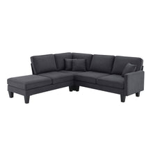 Load image into Gallery viewer, 88" Fabric Modular Sofa With Black Legs - Gray
