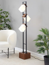 Load image into Gallery viewer, Bento - Contemporary Floor Lamp - Black / Walnut / White
