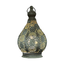 Load image into Gallery viewer, 12" Metal Novelty Bedside Lamp With Cone Shade - Gray
