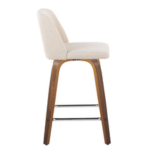 Load image into Gallery viewer, Toriano - Mid Century Modern Fixed Height Counter Stool With Swivel And Square Footrest (Set of 2)
