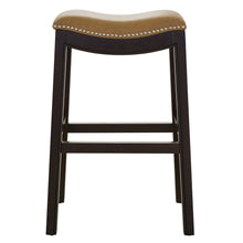 Load image into Gallery viewer, Backless Counter Height Bar Chair - Tan / Espresso
