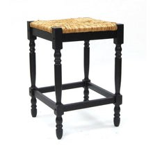 Load image into Gallery viewer, Backless Counter Height Bar Chair With Footrest 24" - Natural and Black
