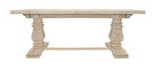 Load image into Gallery viewer, 81" Solid Wood Trestle Base Dining Table - Antiqued White
