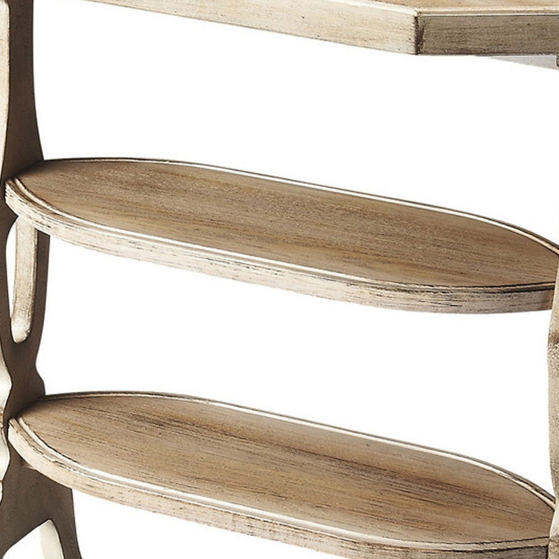 End Table With Two Shelves - Light Brown