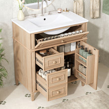 Load image into Gallery viewer, Bathroom Vanity With Sink, Flip Out Drawer, 2 Soft Close Drawers, 1 Soft Close Door - Wood
