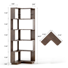Load image into Gallery viewer, L-Shaped Design Corner Bookshelf
