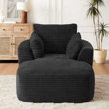 Load image into Gallery viewer, Oversized Chaise Lounge Chair Indoor - Black
