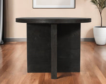 Load image into Gallery viewer, 48" Deep Rounded Solid Wood Pedestal Base Dining Table - Taupe
