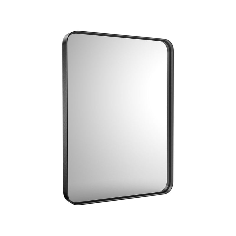 30" Metal Framed Bathroom Vanity Mirror - Black