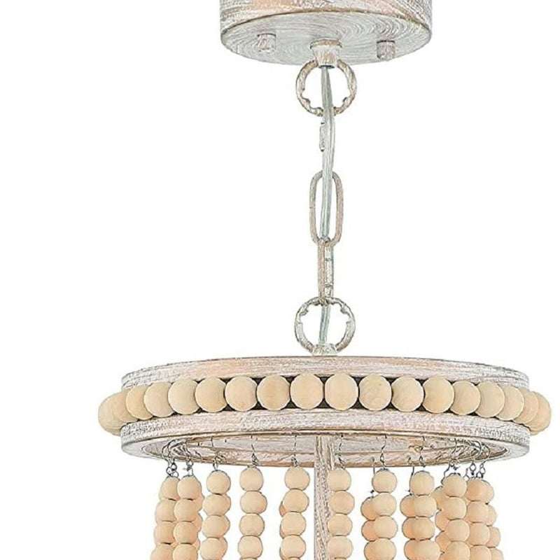 Candle Style Three Light Metal Dimmable Chandelier - Gold / White
