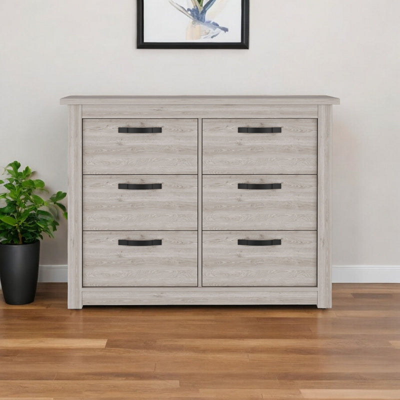 Six Drawer Dresser - Oak