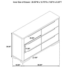 Load image into Gallery viewer, Mirador - 6 Drawer Bedroom Dresser - Natural
