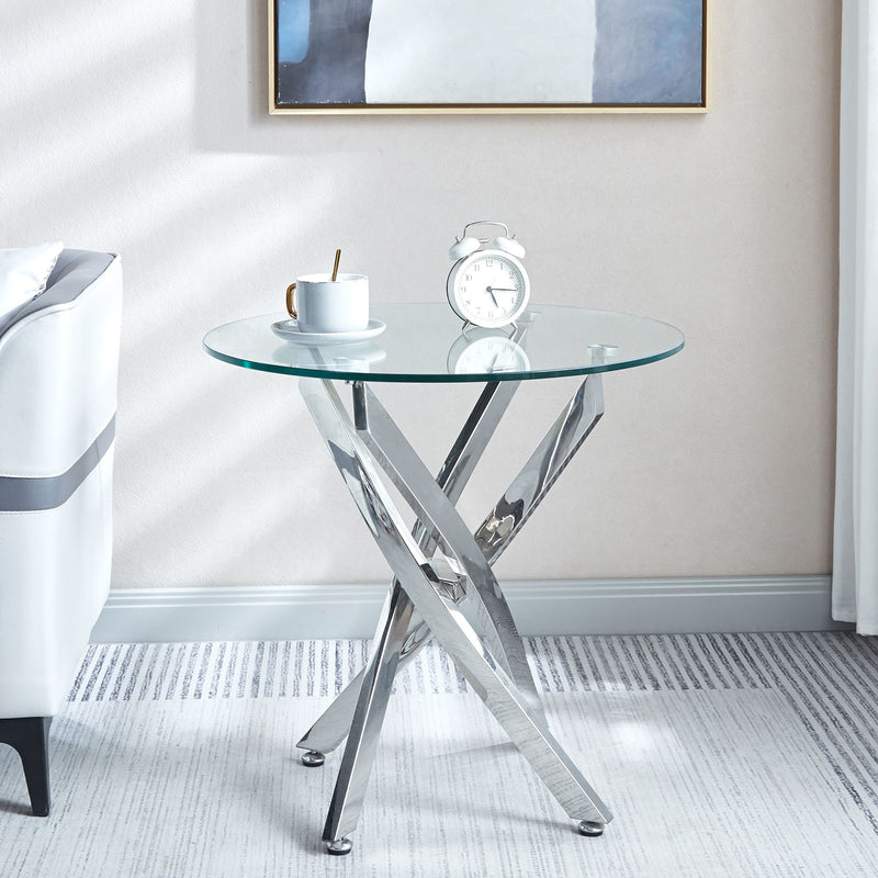 Round Table With Angular Slanted Legs