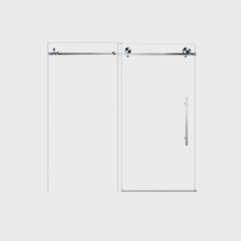 Frameless Shower Door, Smooth Sliding Tracks