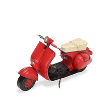 Load image into Gallery viewer, Hand Painted 1959 Scooter Model Motorcycle - Red / Black
