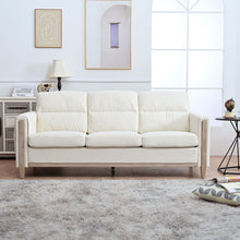 Load image into Gallery viewer, Comfortable Solid Wood Three-Seater Sofa, Soft Cushions, Durable And Long-Lasting, 79.5&quot; Sofa Couch For Living Room
