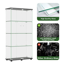 Load image into Gallery viewer, Display Cabinet With Shelf Double Doors And Lock
