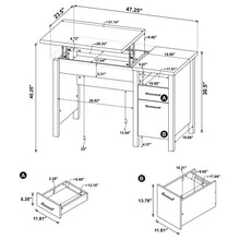 Load image into Gallery viewer, Chicolm - Lift Top Office Desk - Rustic
