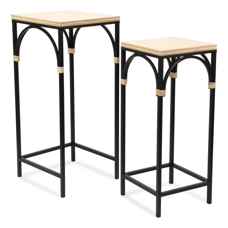 Square Nested Tables (Set of 2) - Light Brown