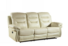 Load image into Gallery viewer, Faux Leather Sofa - Beige / Black
