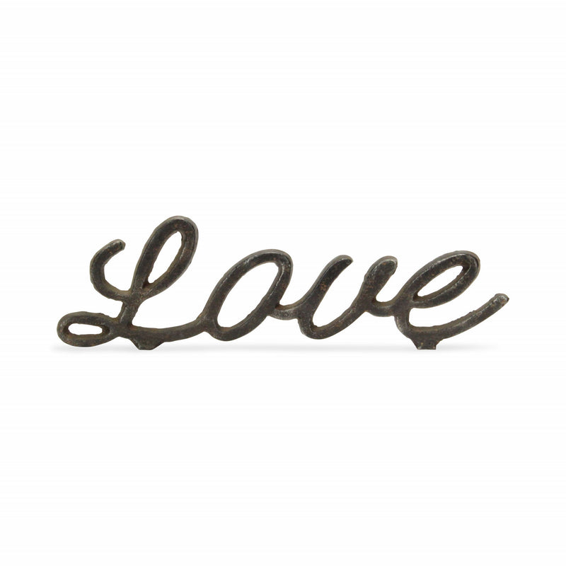 Love Hand Painted Tabletop Sculpture - Black