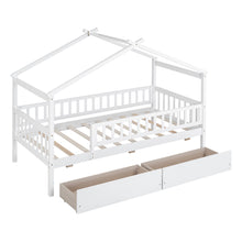 Load image into Gallery viewer, House Bed With 2 Drawers
