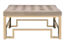 Load image into Gallery viewer, Cotton Blend Cocktail Ottoman - Champagne
