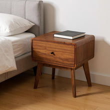 Load image into Gallery viewer, Modern Mid Century Nightstand With Single Drawer - Walnut
