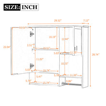 Load image into Gallery viewer, Modern Wall Mounted Bathroom Medicine Cabinet, Bathroom Wall Storage Cabinet With Mirror
