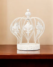 Load image into Gallery viewer, Hand Painted Decorative Crown Tabletop Sculpture - White
