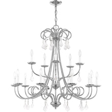 Load image into Gallery viewer, 34" Multi Light Dimmable Chandelier With Shades - Silver
